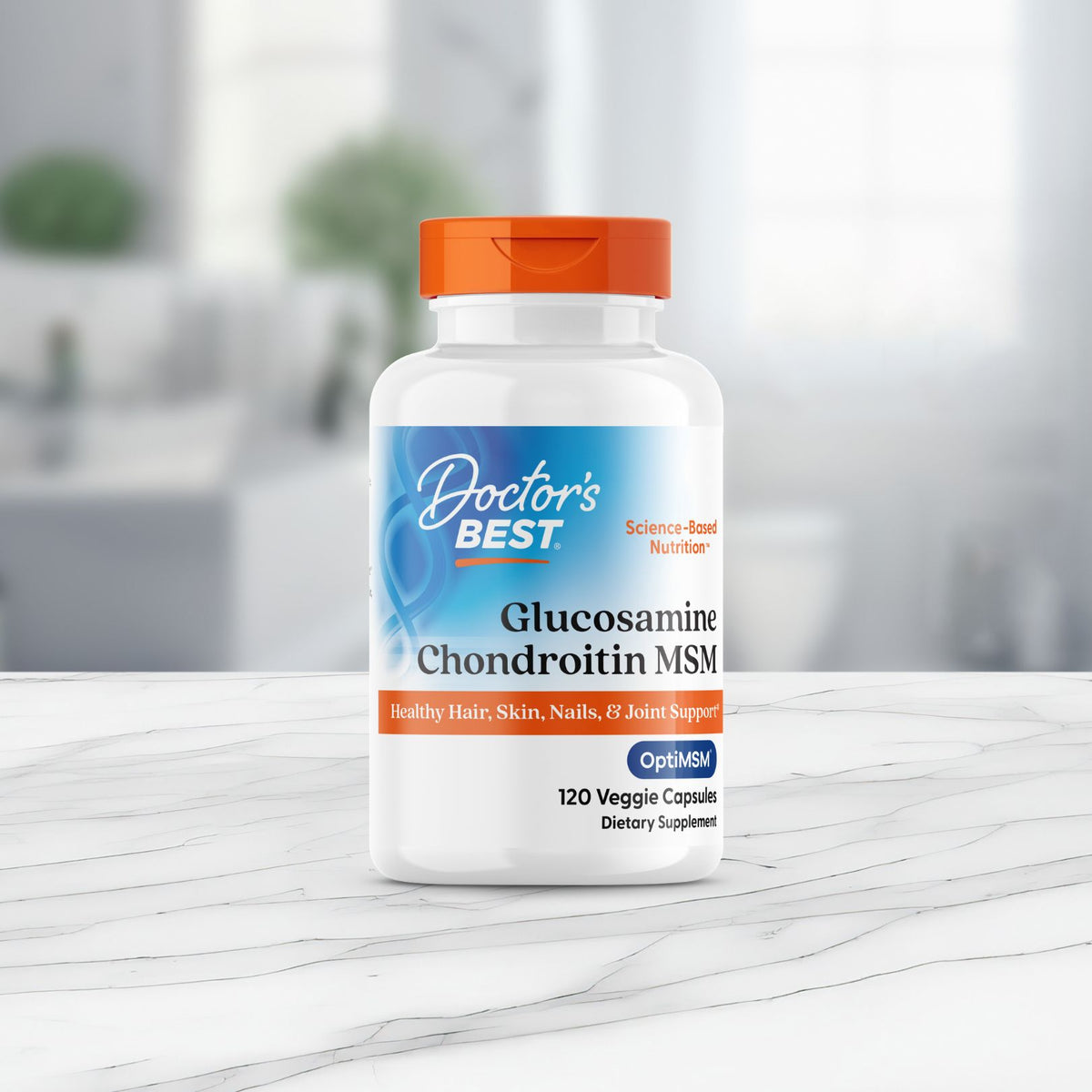 Doctor's Best Glucosamine Chondroitin MSM with OptiMSM, 120 Veggie Caps