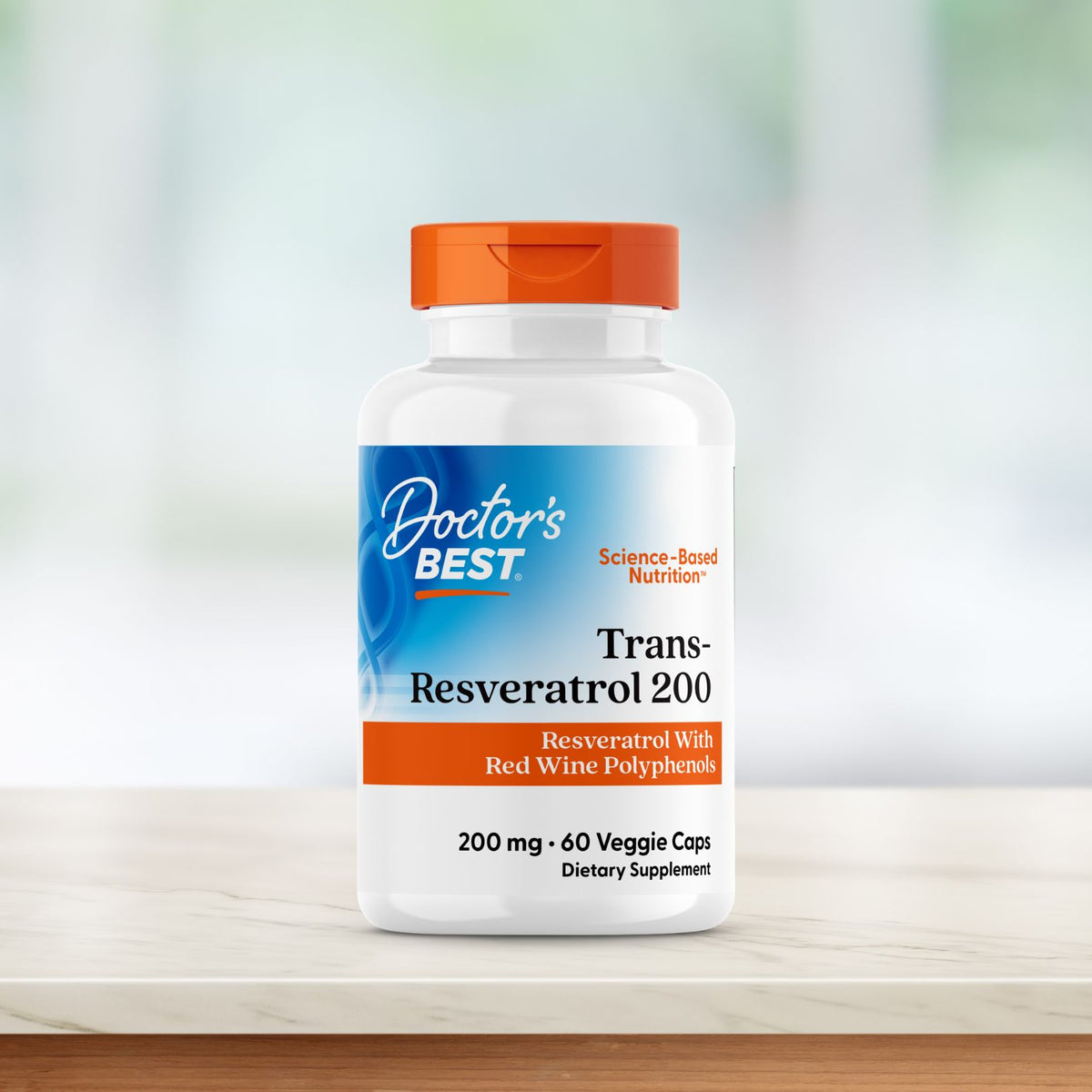 Doctor's Best Trans-Resveratrol 200 with Resvinol, 200 mg, 60 Veggie Caps