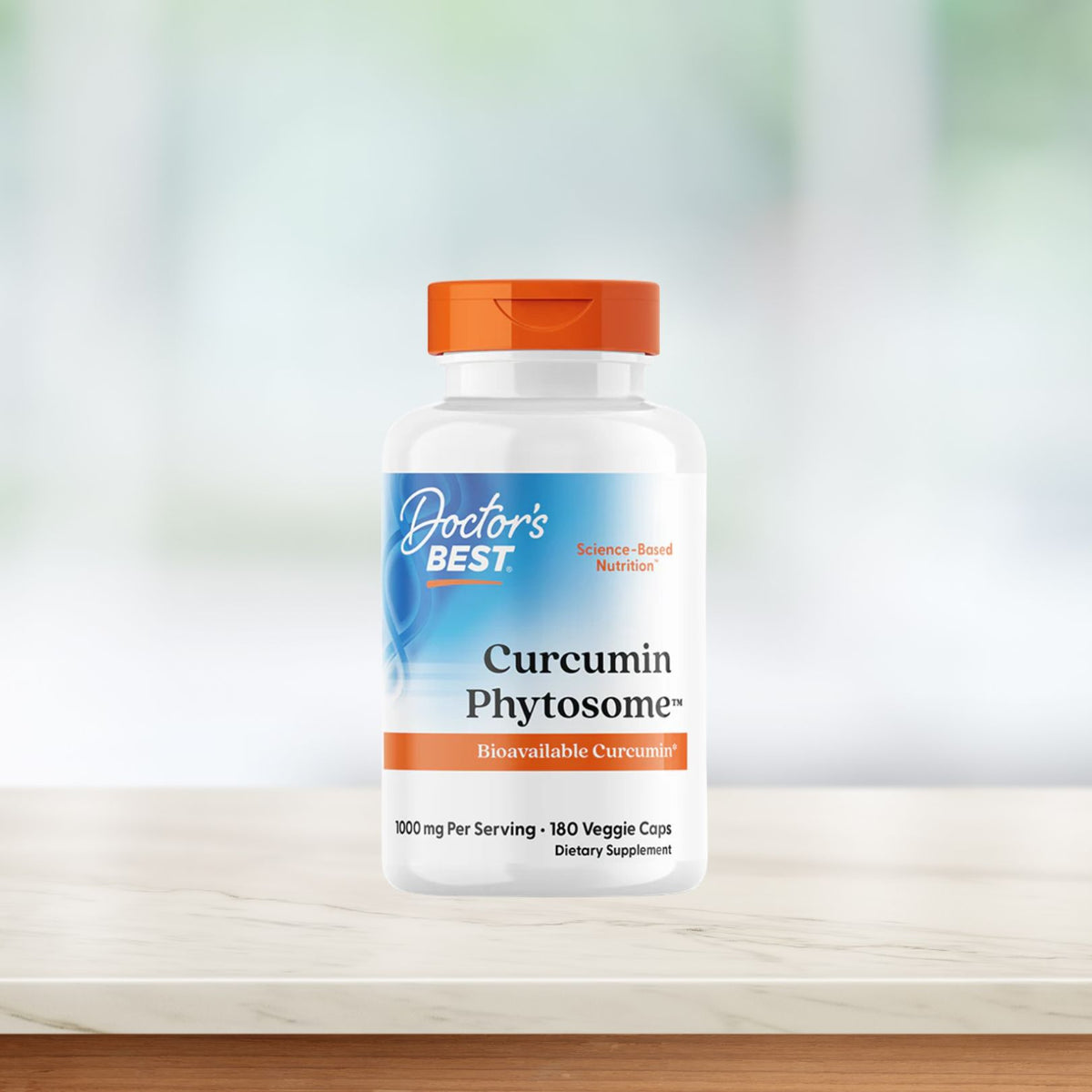 Doctor's Best Curcumin Phytosome with Meriva, 1,000 mg Per Serving, 180 Veggie Caps