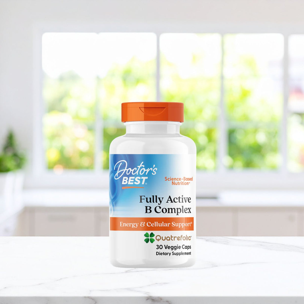 Doctor's Best Fully Active B Complex with Quatrefolic, 30 Veggie Caps