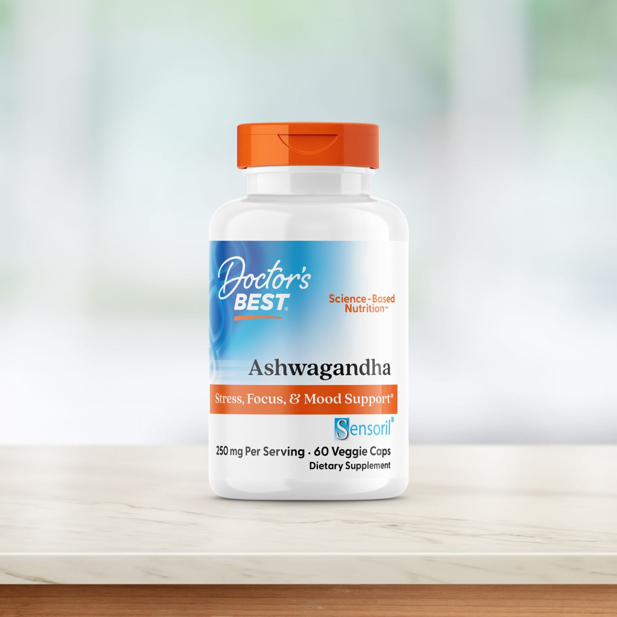 Doctor's Best Ashwagandha with Sensoril, 125 mg, 60 Veggie Caps