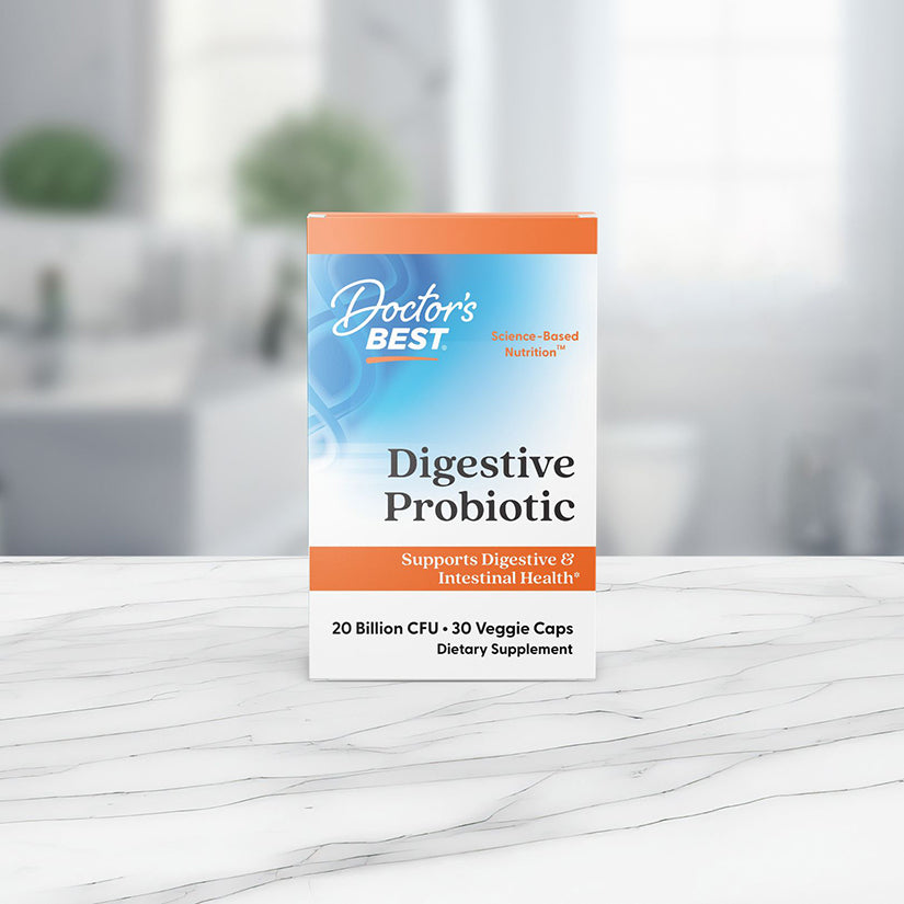 Doctor's Best Digestive Probiotic with Howaru, 20 Billion CFU, 30 Veggie Caps