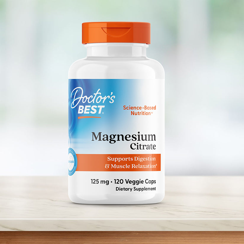 Doctor's Best Magnesium Citrate, 125 mg, 120 Veggie Caps