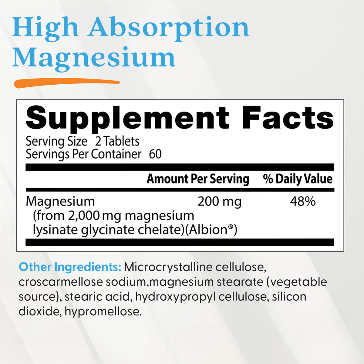 Doctor's Best High Absorption Magnesium, 100 mg, 120 Tablets