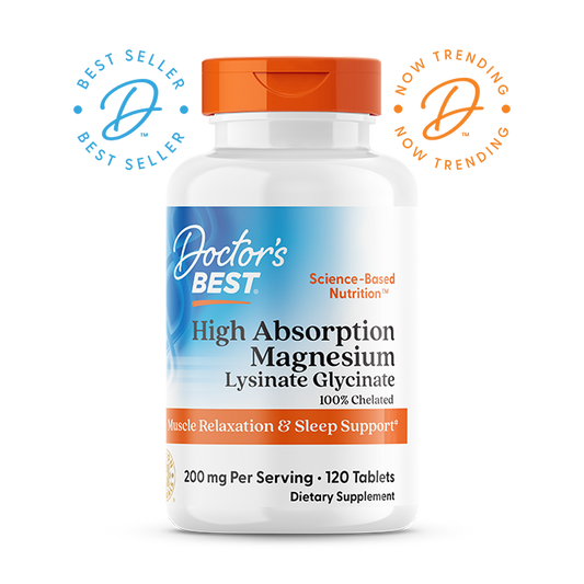 Doctor's Best High Absorption Magnesium, 100 mg, 120 Tablets