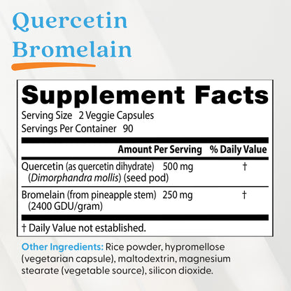 Doctor's Best Quercetin Bromelain, 180 Veggie Caps