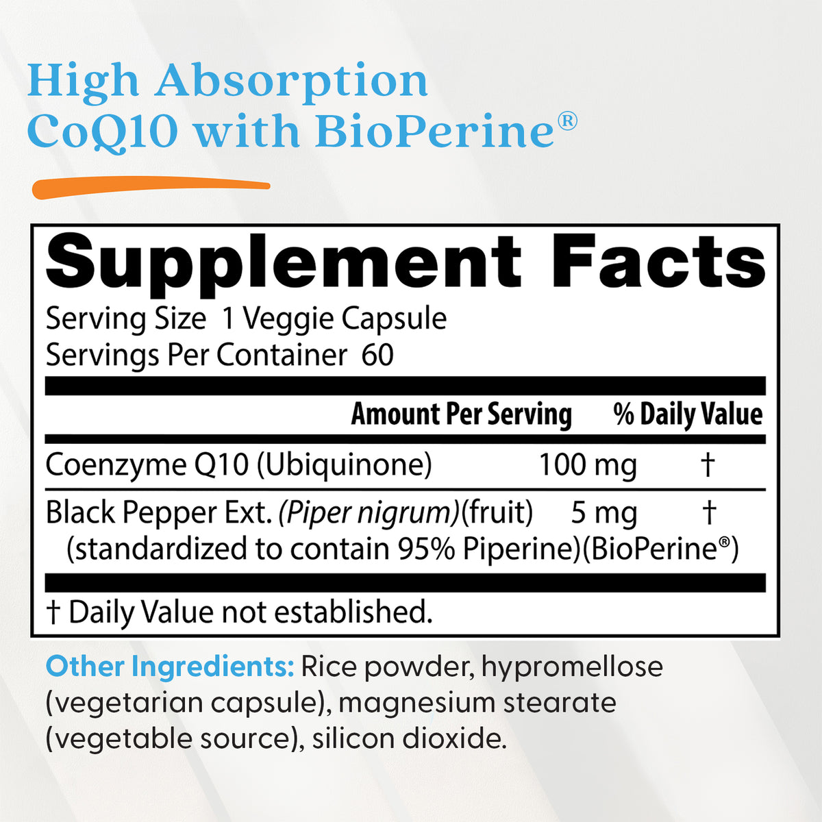 Doctor's Best High Absorption CoQ10 with BioPerine, 100 mg, 60 Veggie Caps