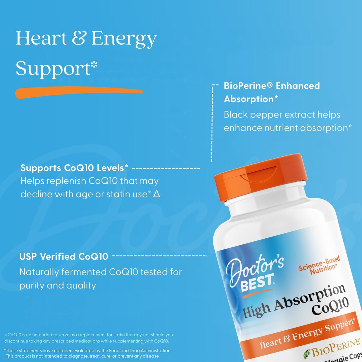 Doctor's Best High Absorption CoQ10 with BioPerine, 100 mg, 60 Veggie Caps