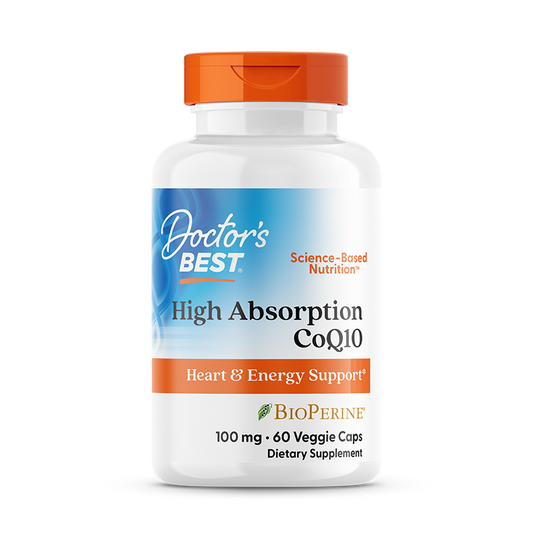 Doctor's Best High Absorption CoQ10 with BioPerine, 100 mg, 60 Veggie Caps