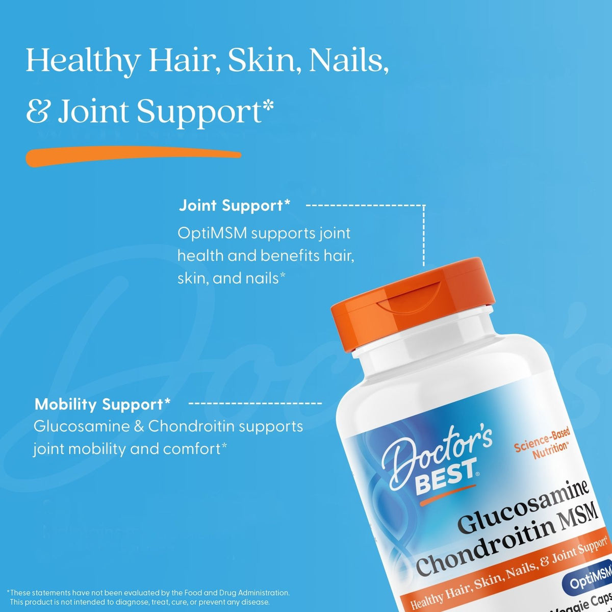 Doctor's Best Glucosamine Chondroitin MSM with OptiMSM, 120 Veggie Caps