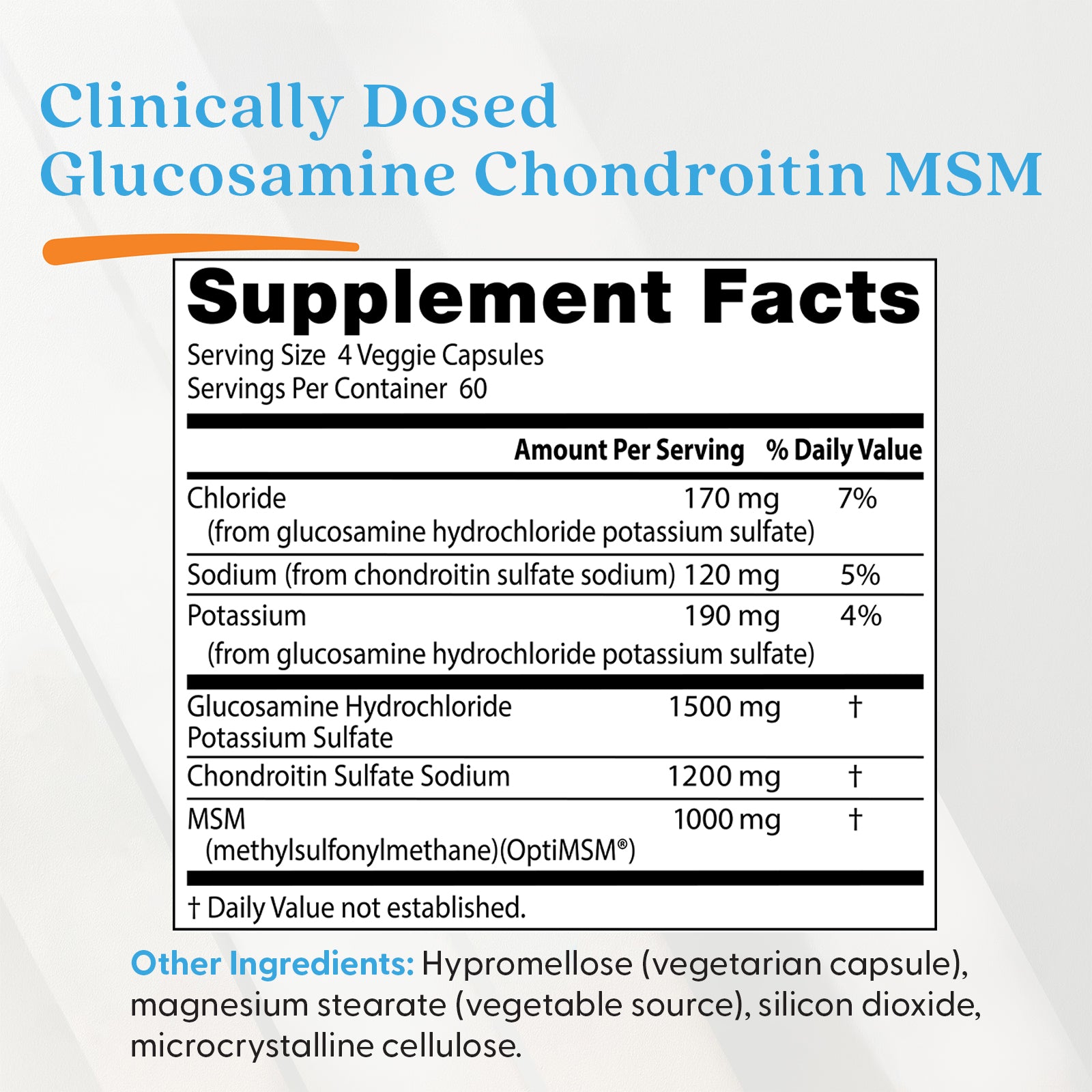 Doctor's Best Glucosamine Chondroitin MSM with OptiMSM, 240 Veggie Cap