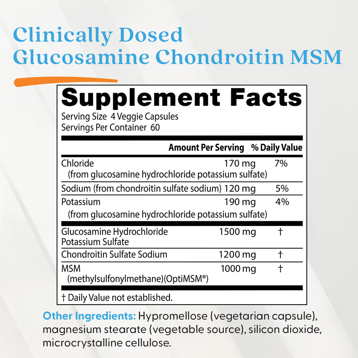 Doctor's Best Glucosamine Chondroitin MSM with OptiMSM, 240 Veggie Caps