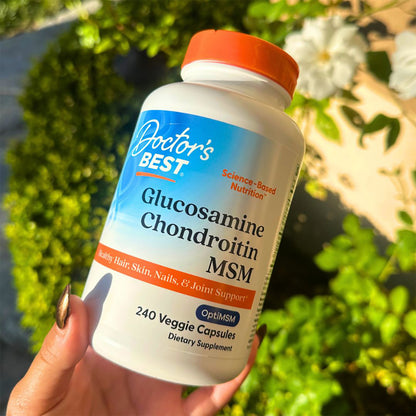 Doctor's Best Glucosamine Chondroitin MSM with OptiMSM, 240 Veggie Caps