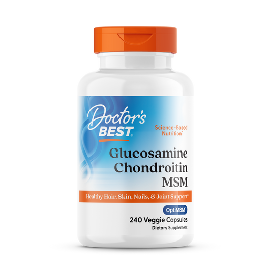 Doctor's Best Glucosamine Chondroitin MSM with OptiMSM, 240 Veggie Caps