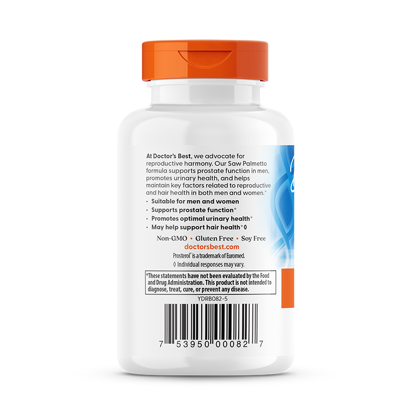 Doctor's Best Saw Palmetto with Prosterol, Standardized Extract, 320 mg, 60 Softgels