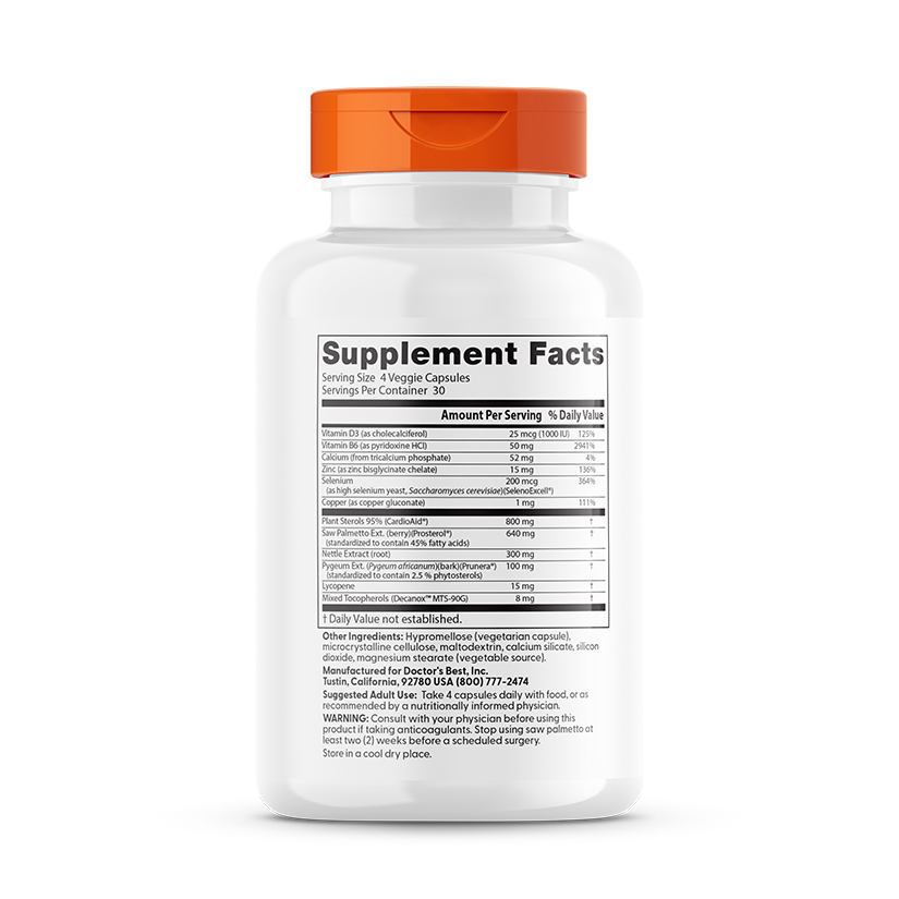 Doctor's Best Comprehensive Prostate Formula, 120 Veggie Caps