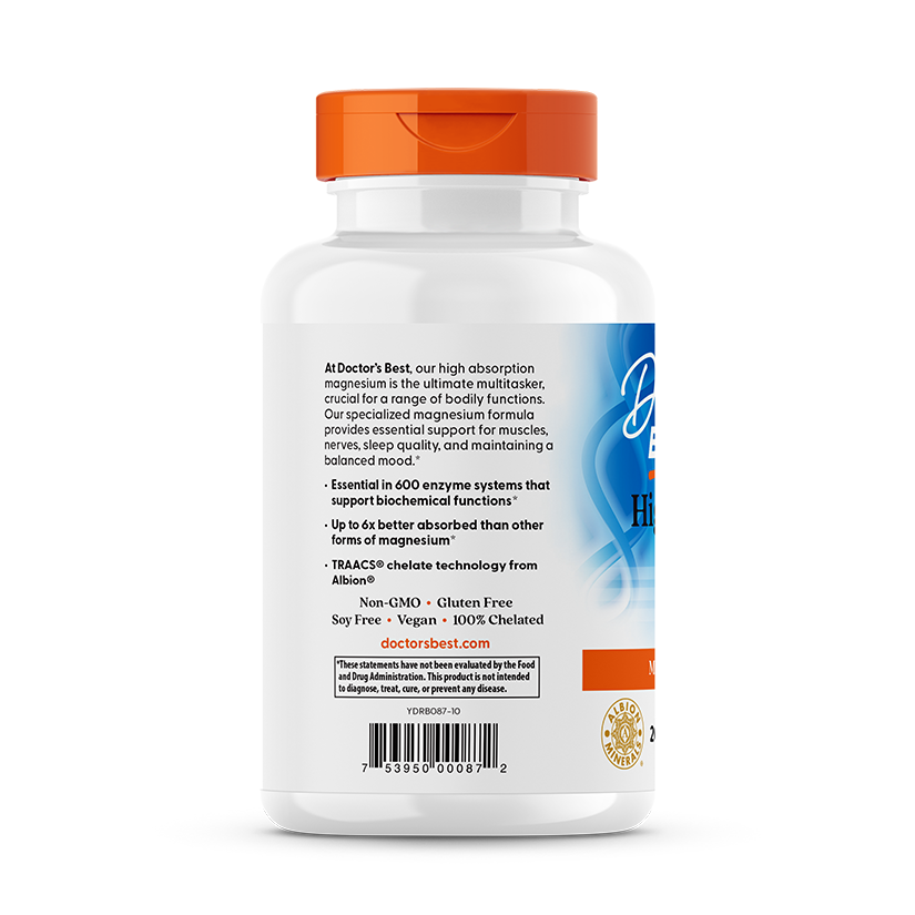 Doctor's Best High Absorption Magnesium, 100 mg, 240 Tablets