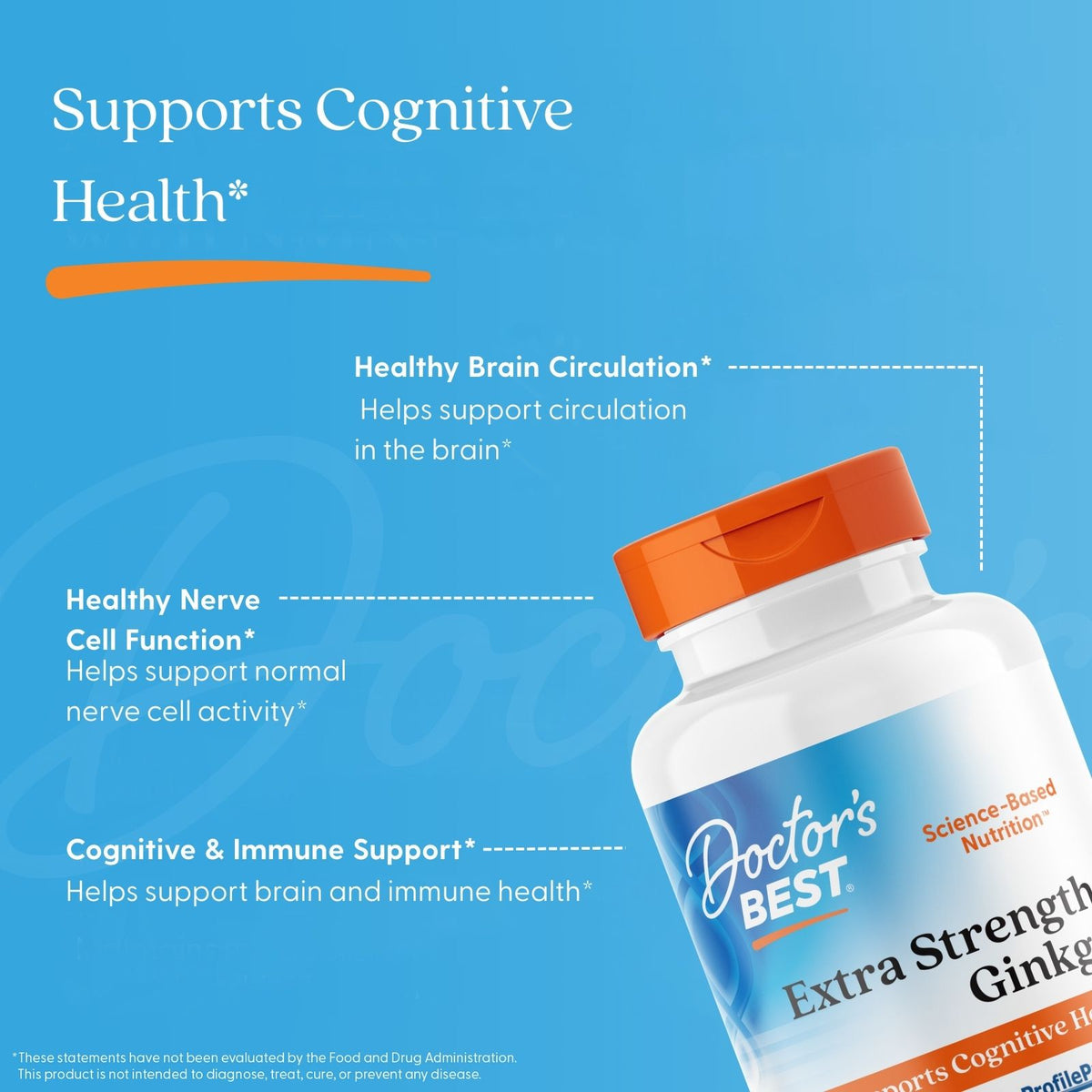 Doctor's Best Extra Strength Ginkgo, 120 mg, 120 Veggie Caps