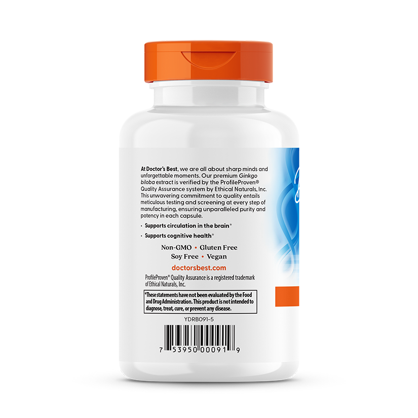Doctor's Best Extra Strength Ginkgo, 120 mg, 120 Veggie Caps