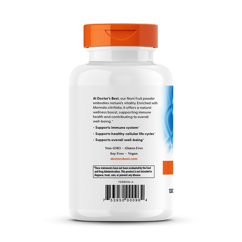 Doctor's Best Noni Fruit Powder, 1300 mg Per Serving, 120 Veggie Caps