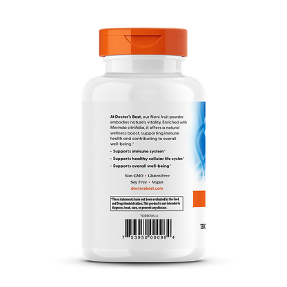 Doctor's Best Noni Fruit Powder, 1300 mg Per Serving, 120 Veggie Caps