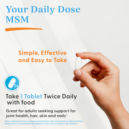 Doctor's Best MSM with OptiMSM, 1,500 mg, 120 Tablets