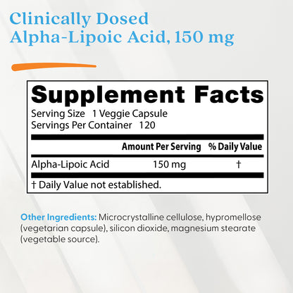 Doctor's Best Alpha-Lipoic Acid, 150 mg, 120 Veggie Caps