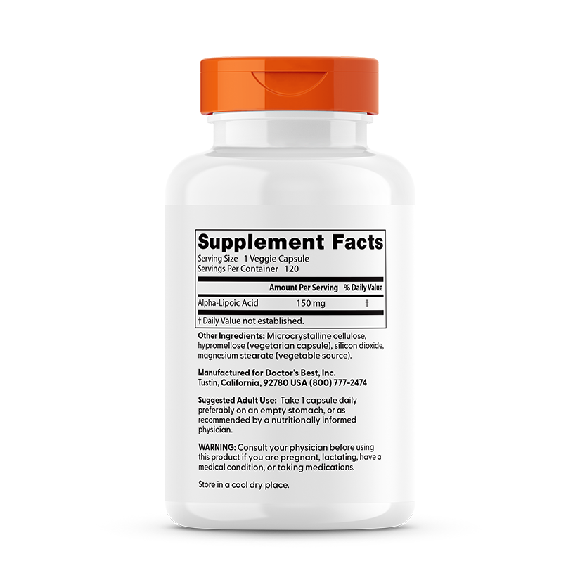 Doctor's Best Alpha-Lipoic Acid, 150 mg, 120 Veggie Caps