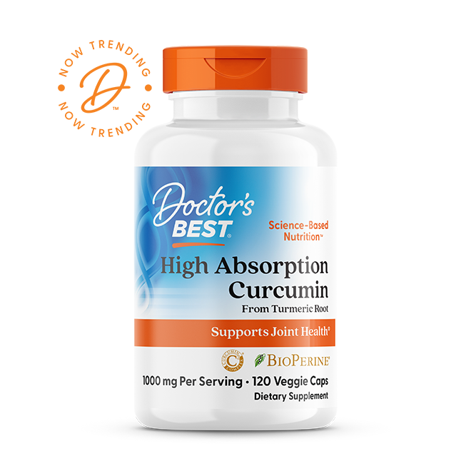 Doctor's Best High Absorption Curcumin, 1000 mg Per Serving, 120 Capsules