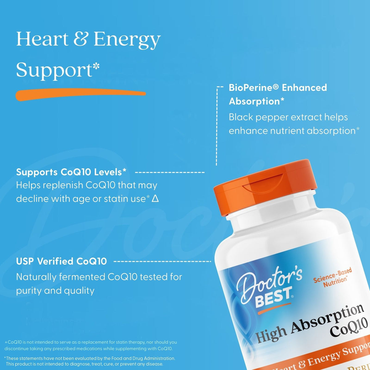 Doctor's Best High Absorption CoQ10 with BioPerine, 200 mg, 60 Veggie Caps