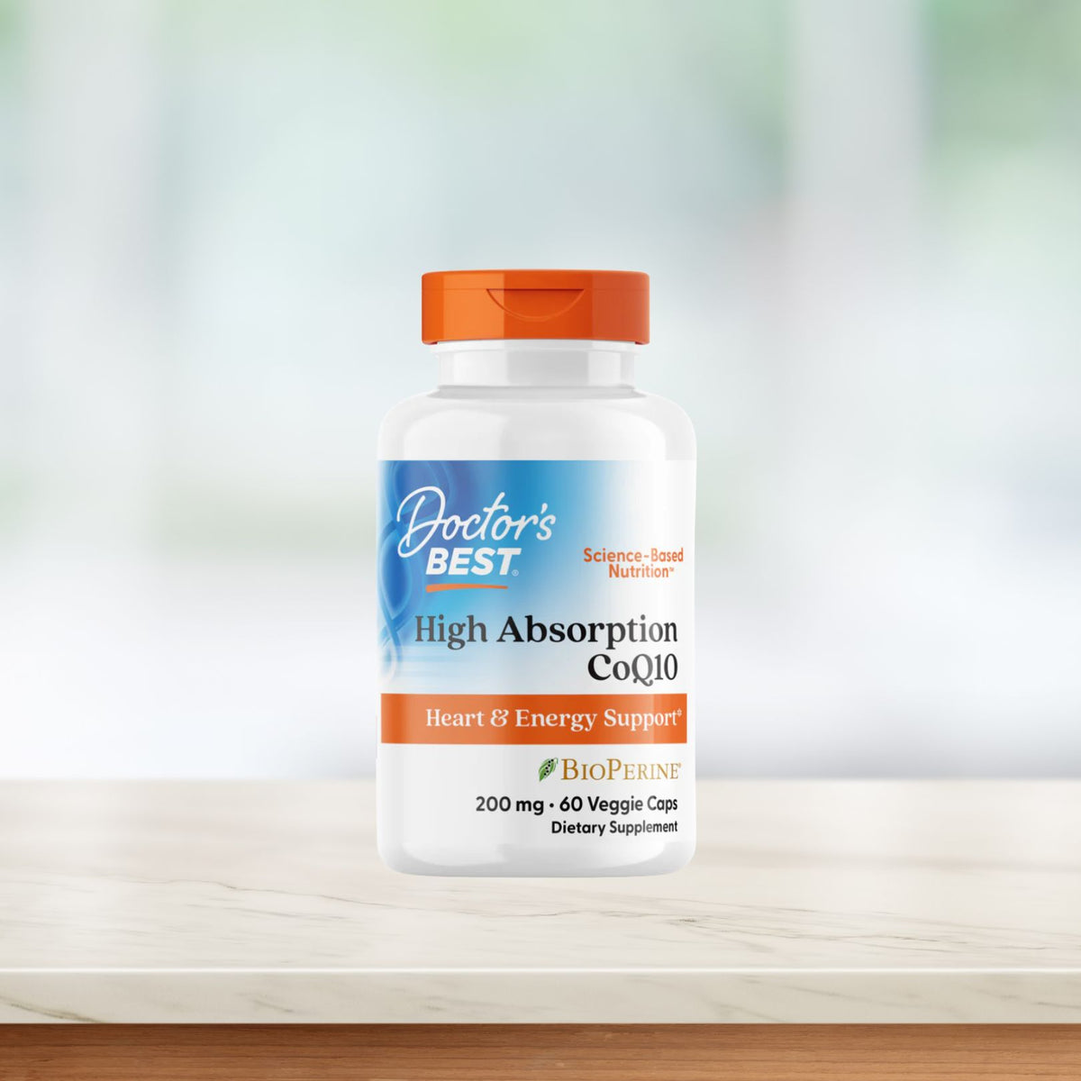 Doctor's Best High Absorption CoQ10 with BioPerine, 200 mg, 60 Veggie Caps