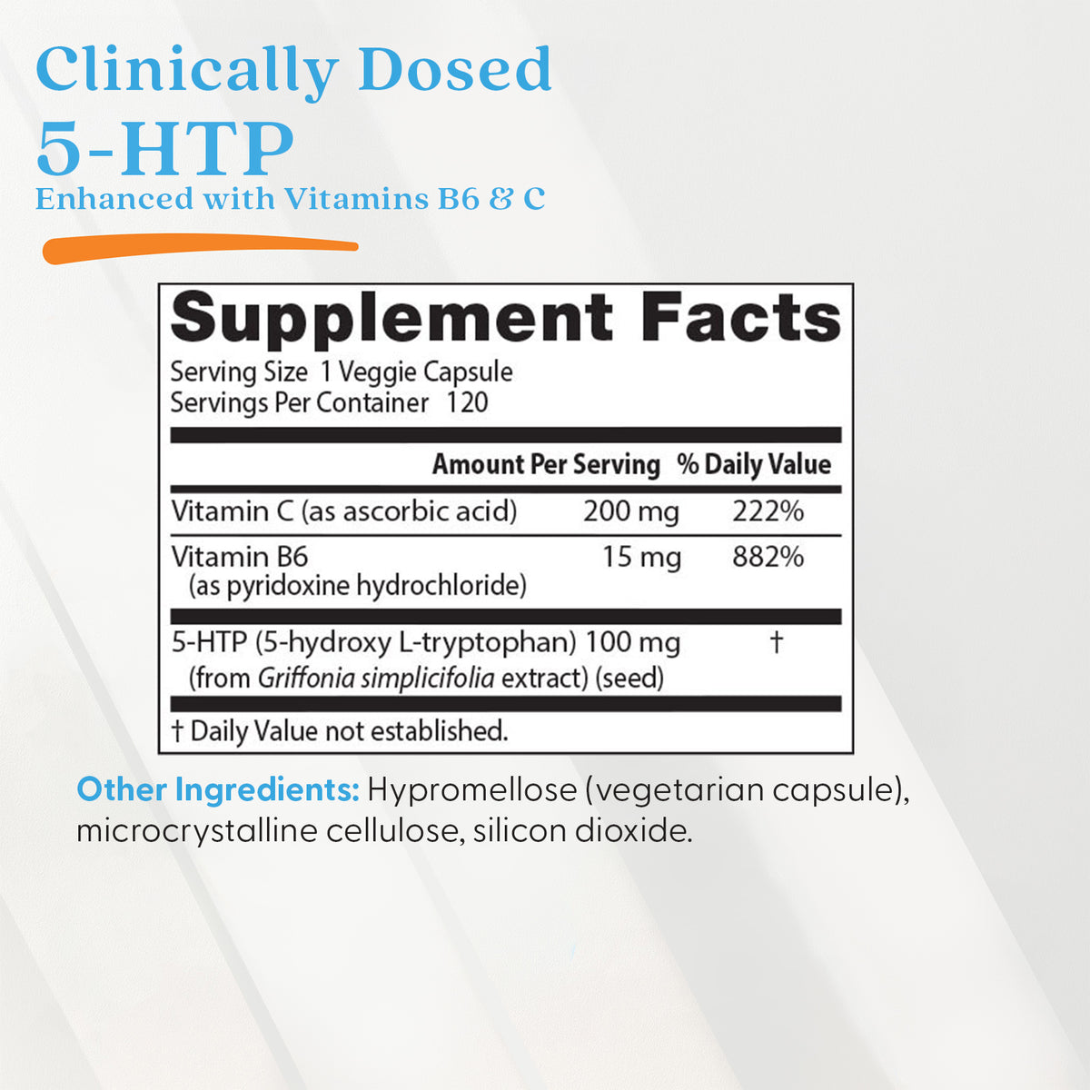 Doctor's Best 5-HTP, Enhanced with Vitamins B6 & C, 120 Veggie Caps