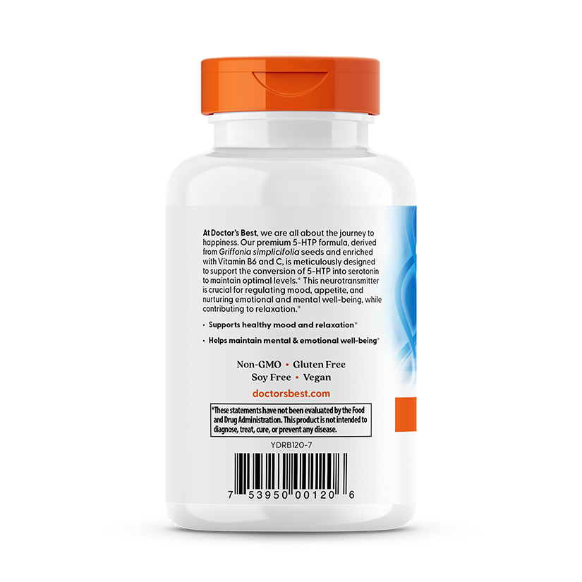 Doctor's Best 5-HTP, Enhanced with Vitamins B6 & C, 120 Veggie Caps