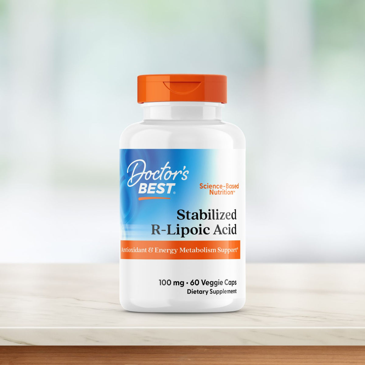 Doctor's Best Stabilized R-Lipoic Acid, 100 mg, 60 Veggie Caps