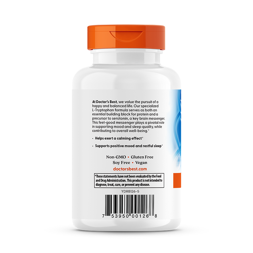 Doctor's Best L-Tryptophan, 500 mg, 90 Veggie Caps