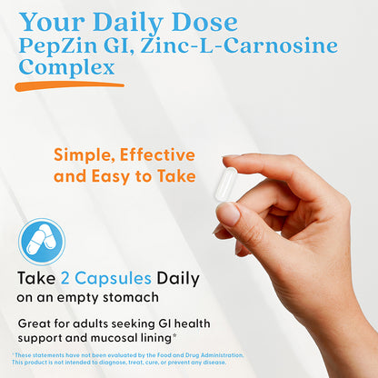 Doctor's Best PepZin GI, Zinc-L-Carnosine Complex, 120 Veggie Caps