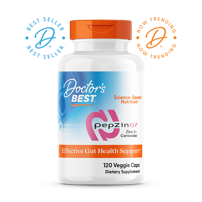 Doctor's Best PepZin GI, Zinc-L-Carnosine Complex, 120 Veggie Caps