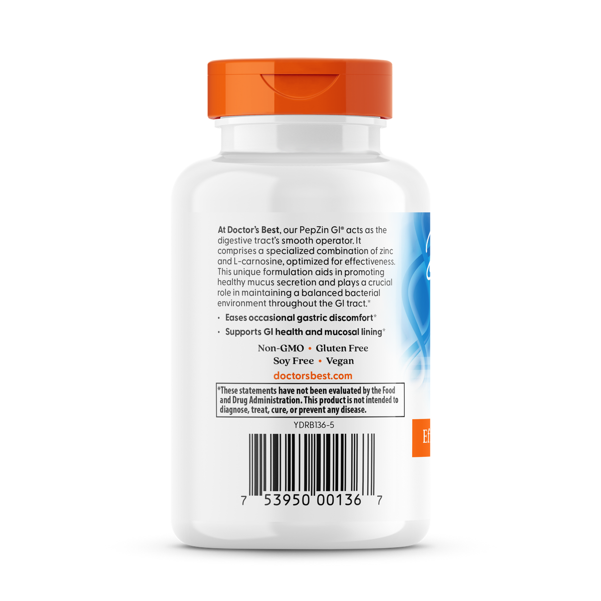 Doctor's Best PepZin GI, Zinc-L-Carnosine Complex, 120 Veggie Caps