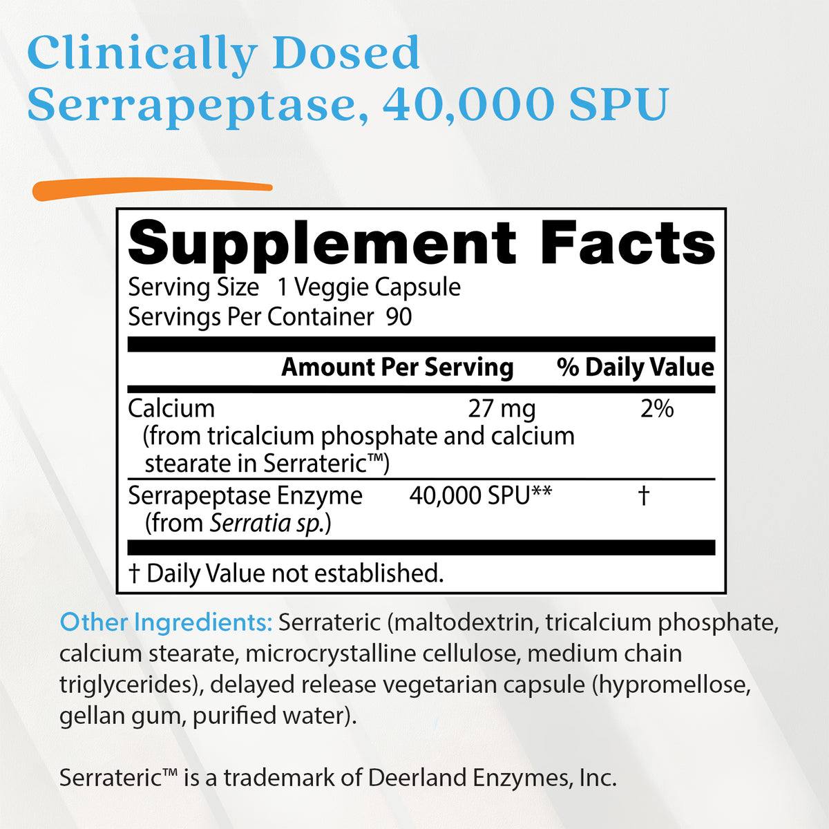 Doctor's Best Serrapeptase, 40,000 SPU, 90 Veggie Caps