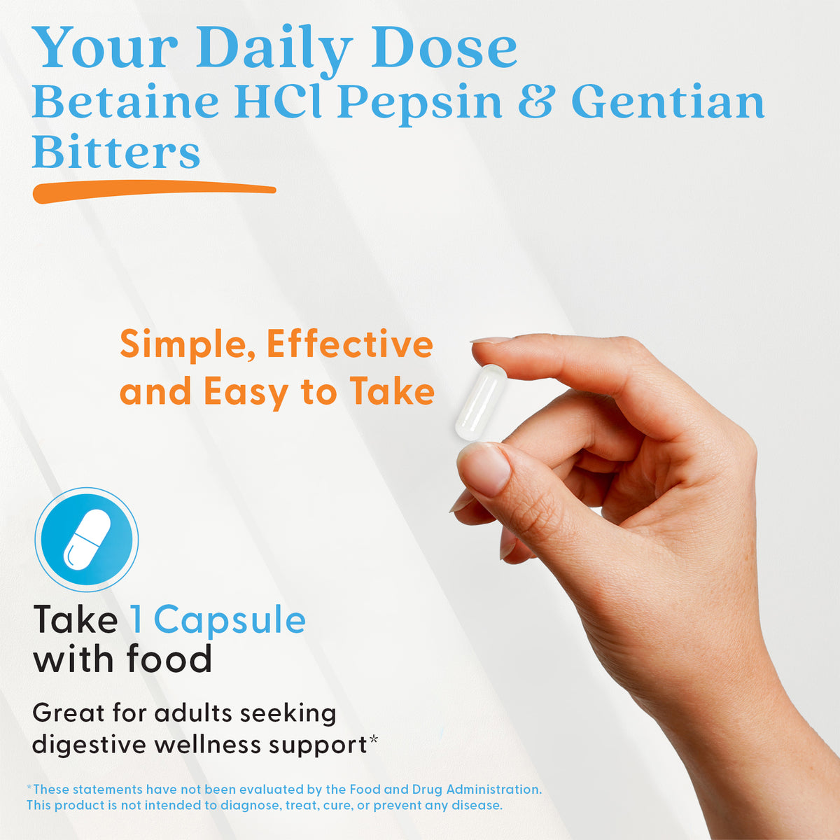 Doctor's Best Betaine HCl Pepsin & Gentian Bitters, 120 Capsules