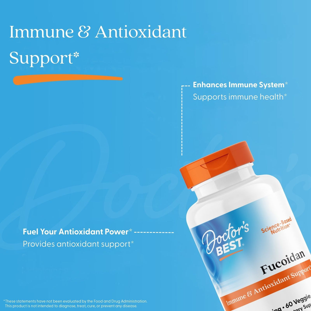 Doctor's Best Fucoidan, 600mg Per Serving, 60 Veggie Caps