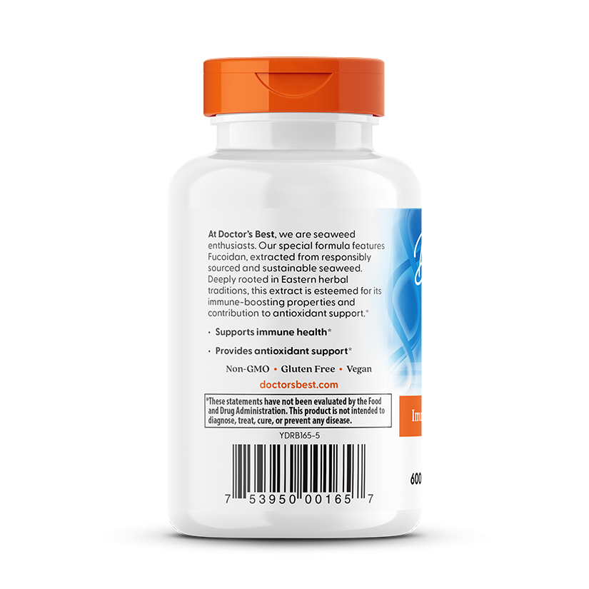 Doctor's Best Fucoidan, 600mg Per Serving, 60 Veggie Caps