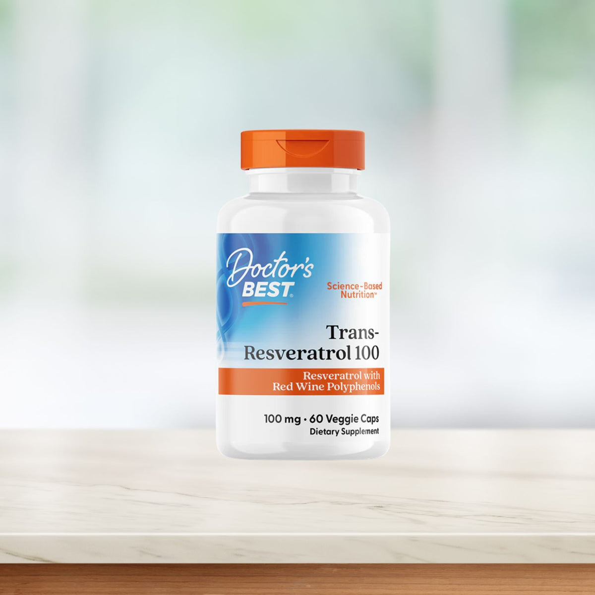 Doctor's Best Trans-Resveratrol 100 with ResVinol, 100 mg, 60 Veggie Caps