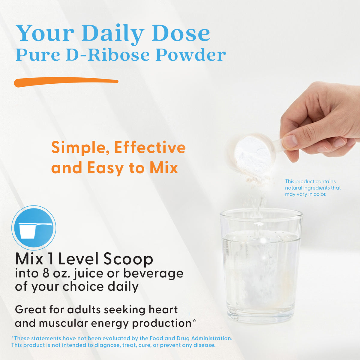 Doctor's Best Pure D-Ribose Powder with BioEnergy Ribose, 8.8 oz (250 g)