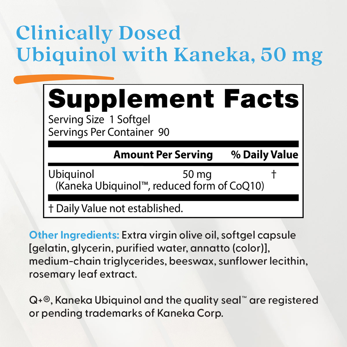 Doctor's Best Ubiquinol with Kaneka, 50 mg, 90 Softgels