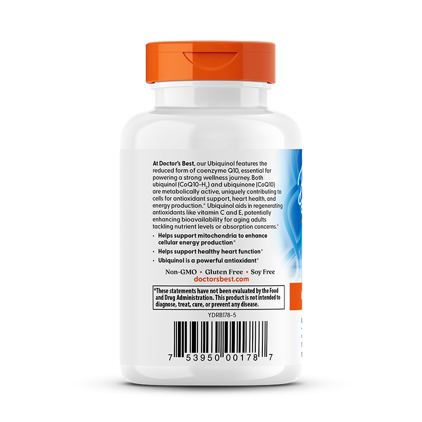 Doctor's Best Ubiquinol with Kaneka, 50 mg, 90 Softgels