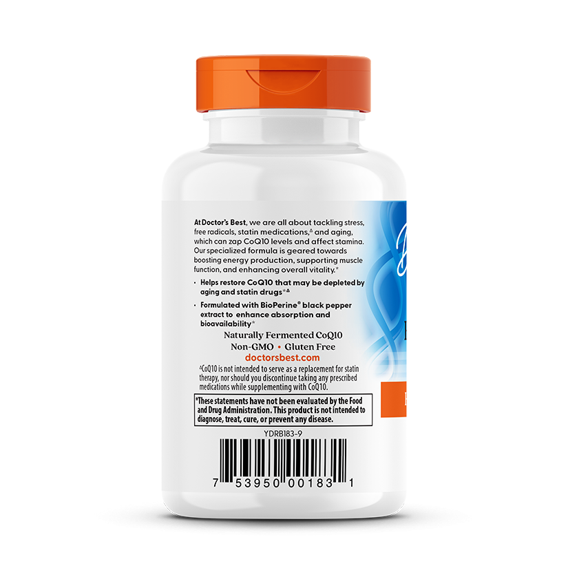 Doctor's Best High Absorption CoQ10 with BioPerine, 100 mg, 120 Softgels