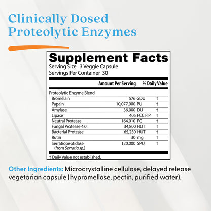 Doctor's Best Proteolytic Enzymes, 90 Delayed Release Veggie Caps