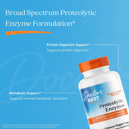 Doctor's Best Proteolytic Enzymes, 90 Delayed Release Veggie Caps