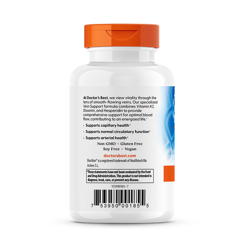 Doctor's Best Vein Support with DiosVein and MenaQ7, 60 Veggie Caps
